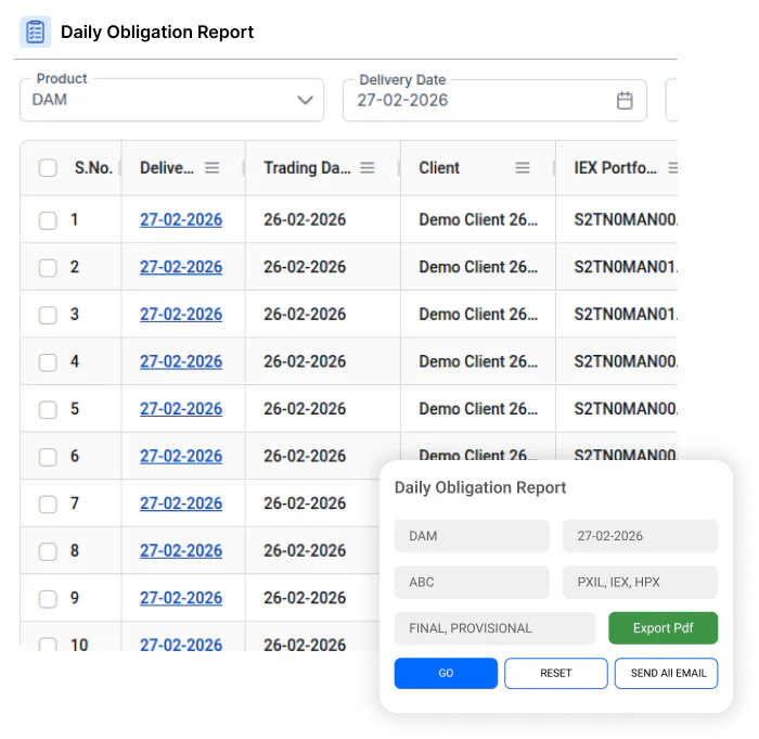 Obligation & Scheduling Management